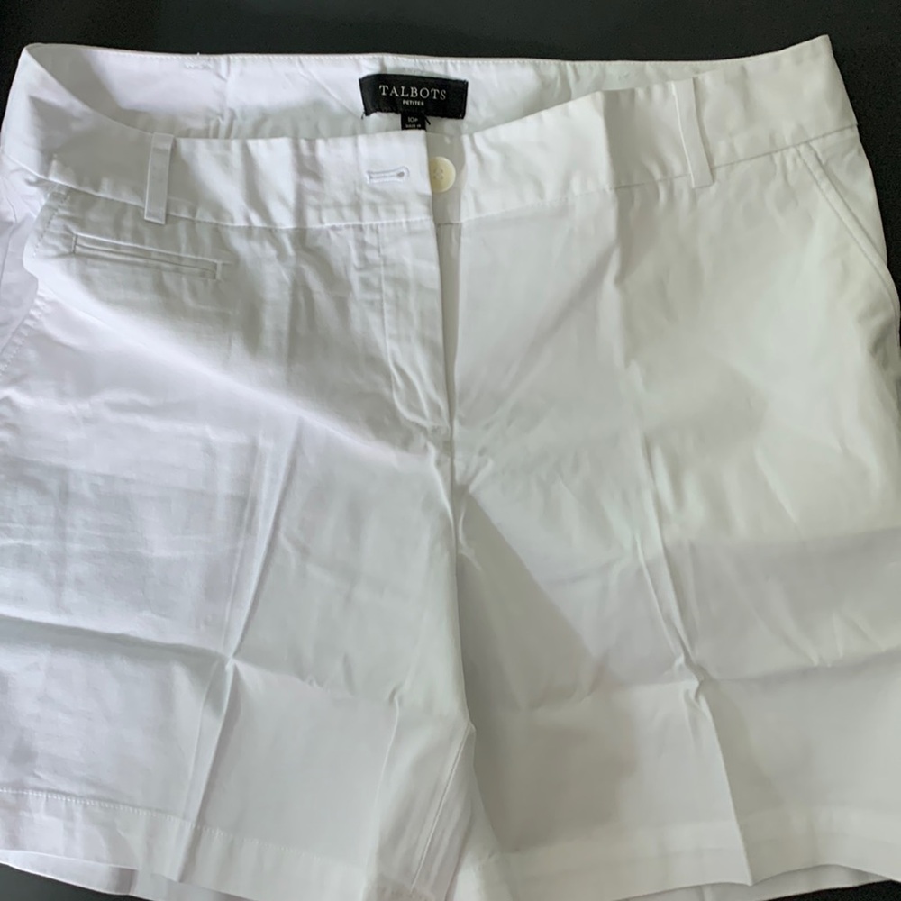 Talbots shorts. Brand new in package Talbots 7 inch white cotton shorts 10 P